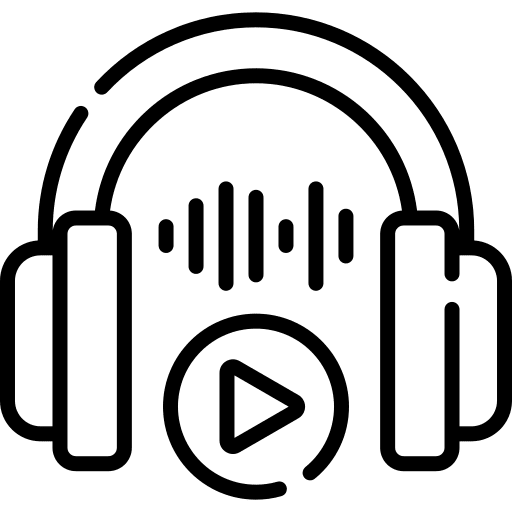 Listening hobbies and free time earphones radio icon