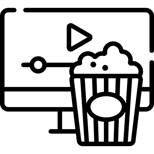 Movies hobbies and free time television movie icon