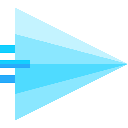 Send plane fly origami icon