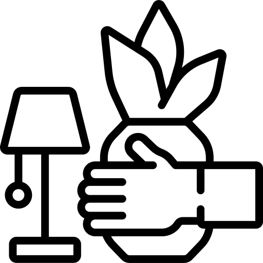 Home hobbies and free time furniture and household plant pot icon