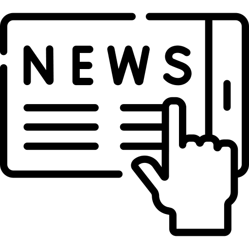 Read mobile smartphone news icon