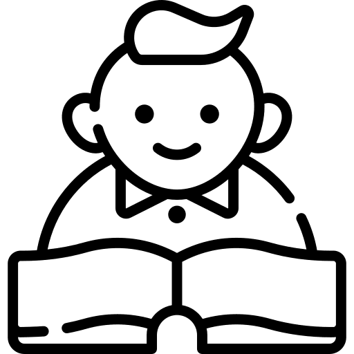 Teach hobbies and free time book education icon