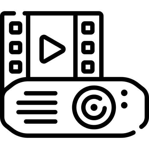 Movie video camera electronics film icon