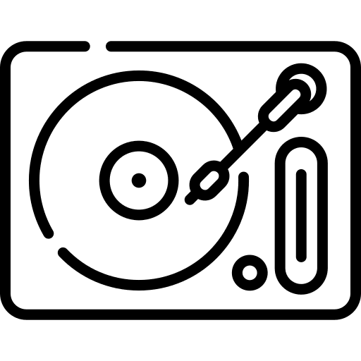 Vynil music birthday and party song icon
