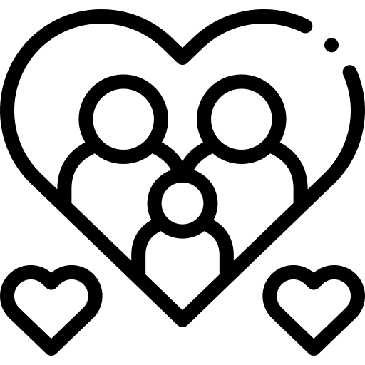 Family love and romance love family icon