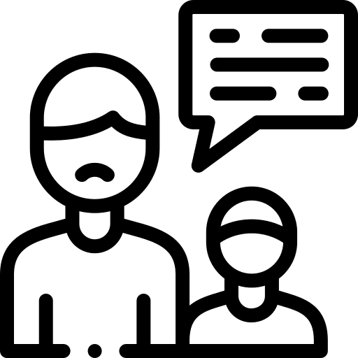 Father chat bubble speech bubble boy icon