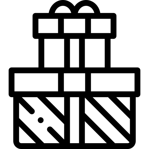 Gift birthday and party gift present icon