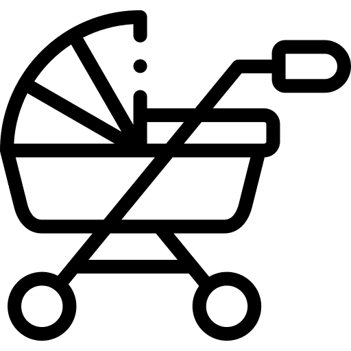 Baby stroller kid and baby people transport icon