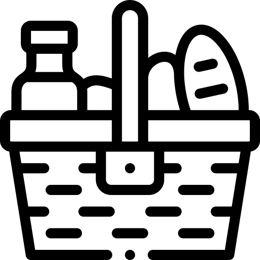 Food basket camping food basket food and restaurant icon