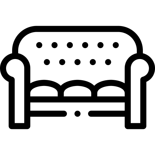 Sofa furniture and household people relax icon