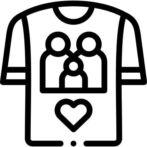 Tshirt heart children clothes icon