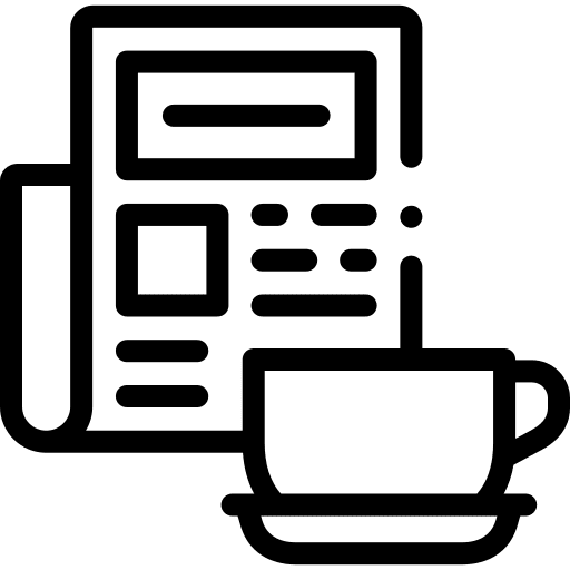 Newspaper news journal interface icon