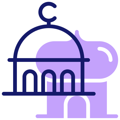 Mosque dome building architecture and city icon