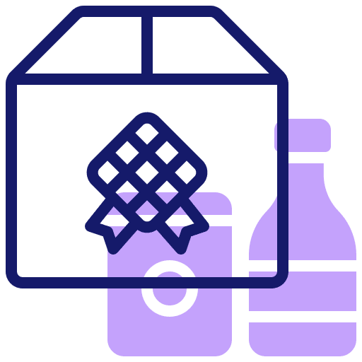 Parcel shipping and delivery package product icon