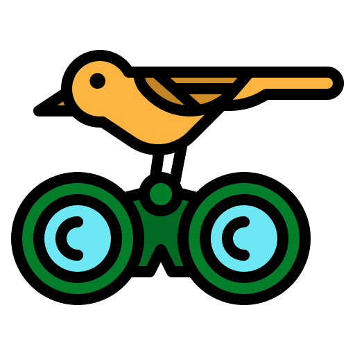 Binocular activity binocular bird icon