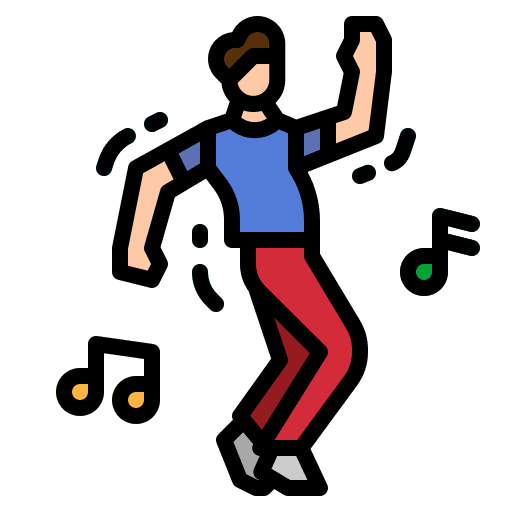 Dance birthday and party dance people icon