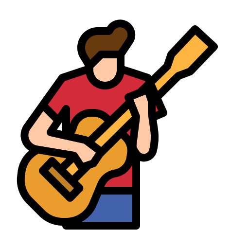 Guitar musician people guitar player icon