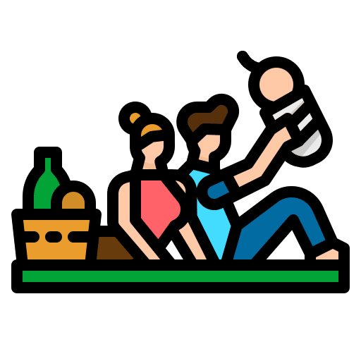 Picnic basket supermarket picnic basket icon
