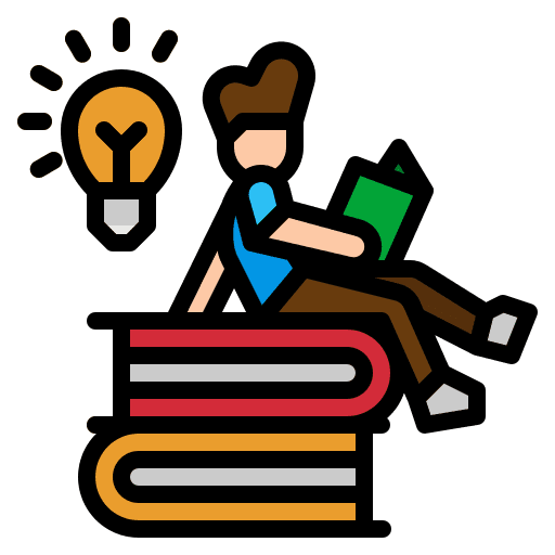 Reading book people boy icon