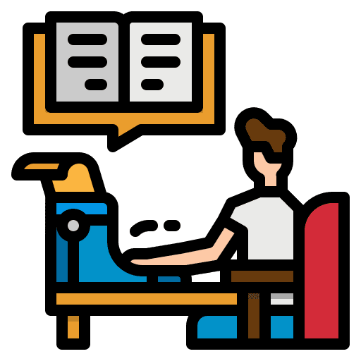 Writer professions and jobs reporter writing icon