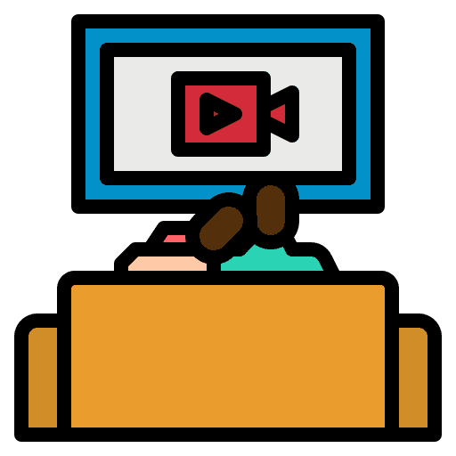 Tv watching watching watch people icon