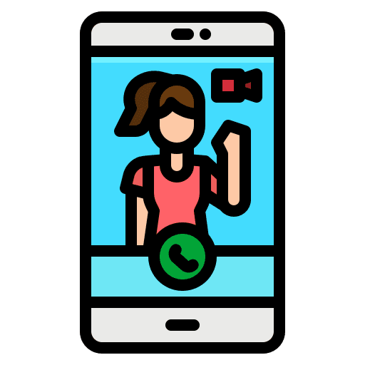 Video call phone facetime electronics icon