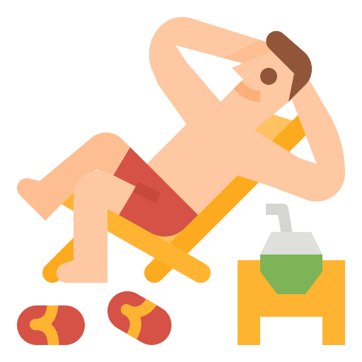 Vacation professions and jobs coconut summer icon