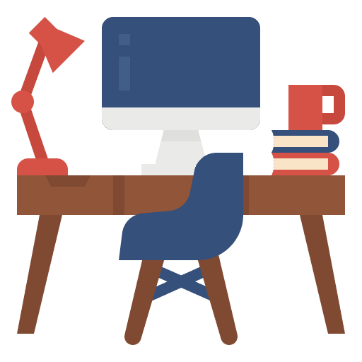 Workspace working network technology icon