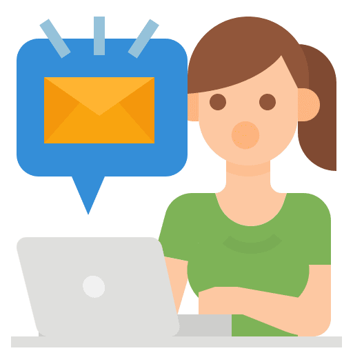 Email smart home work icon