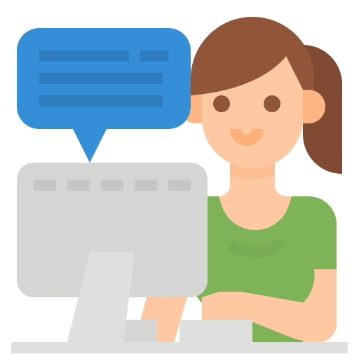 Working people network computer icon