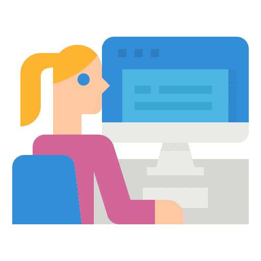 Working smart working technology icon