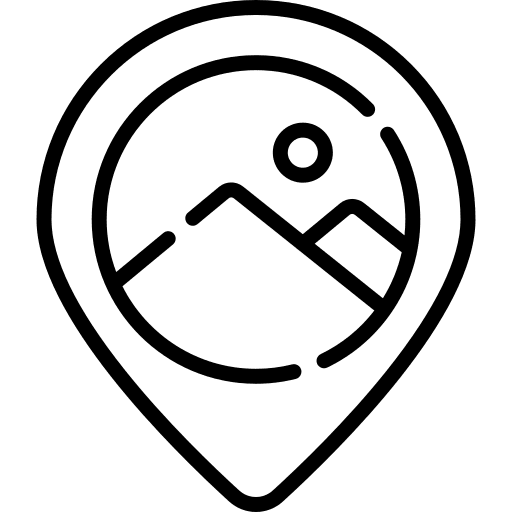 Landscape travel landscape location pin icon