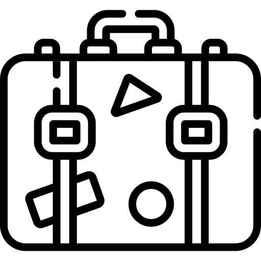 Luggage baggage travelling luggage icon