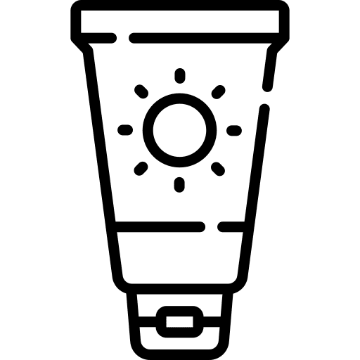 Sunscreen travel cream holidays icon