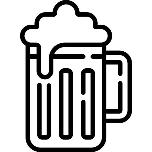 Beer mug alcoholic drink travel pint of beer icon