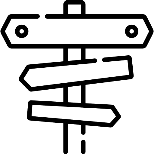 Signpost guidance directions travel icon