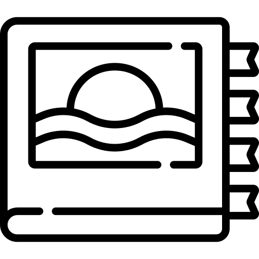 Album picture travel art and design icon