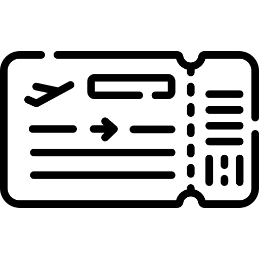 Boarding pass holidays passage transportation icon