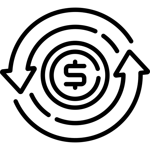 Exchange coins money business icon