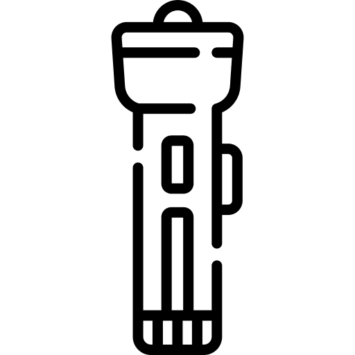 Flashlight travel tools and utensils torch icon