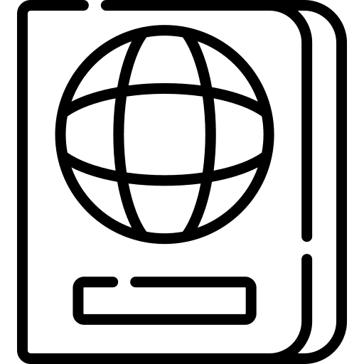 Passport holidays identification travel icon