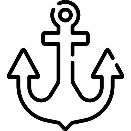 Anchor shape builder symbol tools and utensils icon