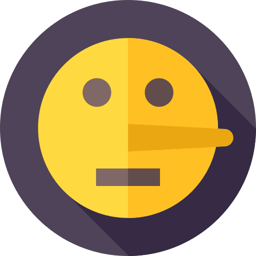 Lie smileys emotion pinocchio icon