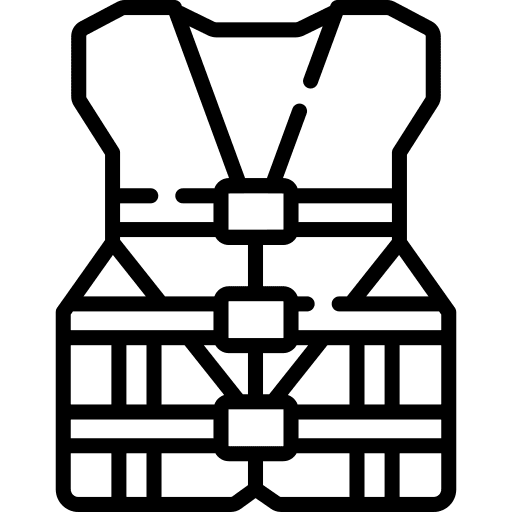 Life jacket lifejacket high visibility vest lifesaver icon