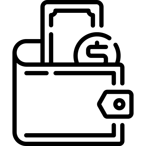 Wallet money billfold holder icon