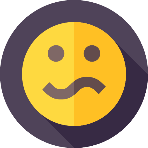 Confused face weird emotion icon