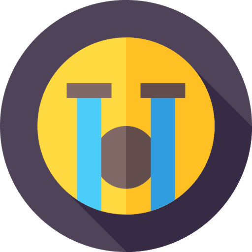 Cry cry face emoticons icon