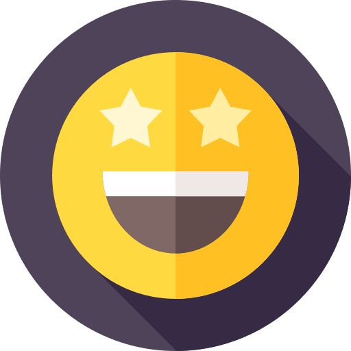 Excited star emotion emoji icon