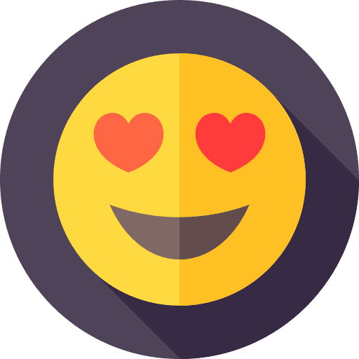 In love eyes emoji in love icon