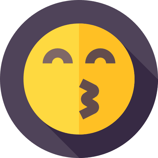 Kiss emoticons expression feelings icon